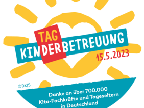 Foto (© rund-um-kita.de): Das offizielle Logo des „Tages der Kinderbetreuung“.