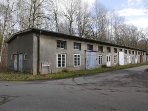 Bild vergr&ouml;&szlig;ern: Das ehemalige Munitionsarbeitshaus auf dem Muna-Gelände in Lehre.
