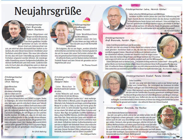 Bild vergr&ouml;&szlig;ern: Ein Ausschnitt aus dem aktuellen Lehrschen Boten.