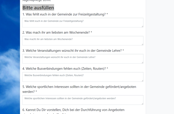 Bild vergr&ouml;&szlig;ern: Foto (© Gemeinde Lehre): Auf der Internetseite der Gemeinde Lehre kann nun die Bedarfsabfrage direkt ausgefüllt werden.