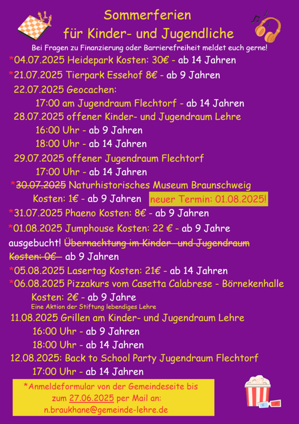 Bild vergr&ouml;&szlig;ern: Die Anmeldefrist für die Aktionen des Sommerferienprogramms der Jugendpflege wurde verlängert.