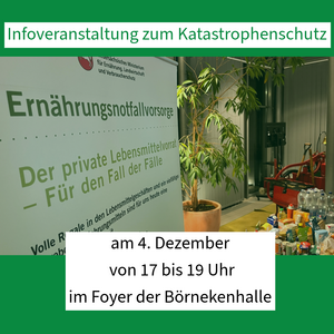 Bild vergr&ouml;&szlig;ern: Bei der Veranstaltung geht es auch um die Ernährungsnotfallvorsorge.