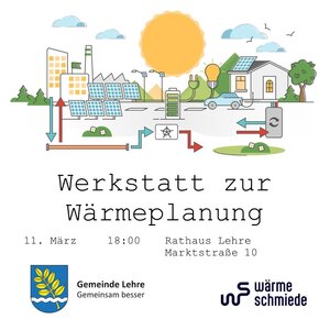 Bild vergr&ouml;&szlig;ern: Die Gemeinde Lehre lädt zur Werkstatt zum Thema "kommunale Wärmeplanung" ein.