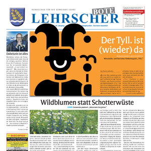 Bild vergr&ouml;&szlig;ern: Die Titelseite des aktuellen Lehrscher Boten März 2026.