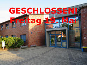 Bild vergr&ouml;&szlig;ern: Foto (© Gemeinde Lehre): Das Rathaus der Gemeinde Lehre hat am 19. Mai für den Publikumsverkehr geschlossen.