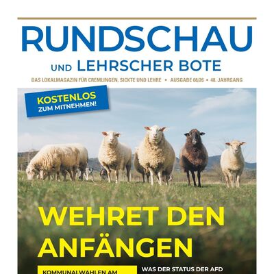 Titelblatt der Augustausgabe der Gemeindezeitung Rundschau.