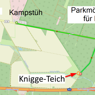 Anfahrt Knigge-Teich