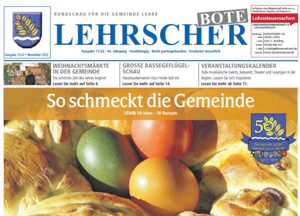 Bild vergr&ouml;&szlig;ern: Die Titelseite des November-Boten (Screenshot).