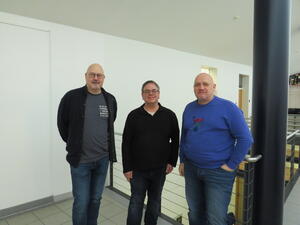 Bild vergr&ouml;&szlig;ern: Foto(Gemeinde Lehre): Stephan Sigusch(Geschäftsführer und Vereinsbetreuer), Harry Knaack und Sven Rademeier(beide Vereinsbetreuer beim Betreuungsverein Oschersleben e.V.).
