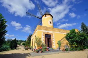 Bild vergr&ouml;&szlig;ern: Foto(©Südheide Gifhorn GmbH/Frank Bierstedt): Die mallorquinische Mühle im Internationalen Mühlenmuseum Gifhorn.
