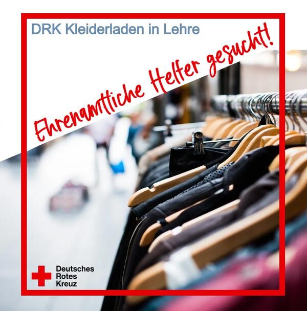 Bild vergr&ouml;&szlig;ern: Foto (DRK KV): Ehrenamtliche für Kleiderladen gesucht.