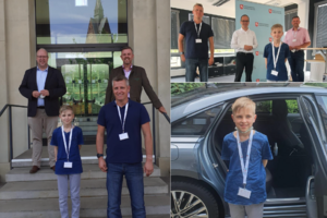 Bild vergr&ouml;&szlig;ern: Foto (Quelle: Marcel Stadlbauer, Jörn Domeier, Gemeinde Lehre): Felix Stadlbauer erlebte einen aufregenden Tag in der niedersächsischen Landeshauptstadt.
