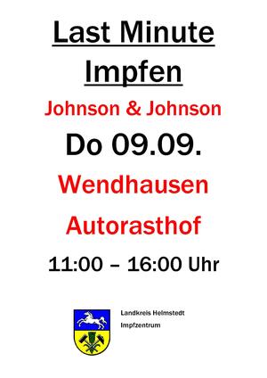 Bild vergr&ouml;&szlig;ern: Bild: (© Landkreis Helmstedt) Plakat zur Impfaktion in Wendhausen