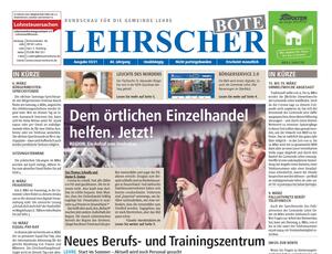Bild vergr&ouml;&szlig;ern: Foto (Screenshot): Die Titelseite des Lehrschen Boten.