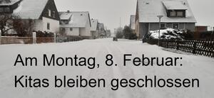 Bild vergr&ouml;&szlig;ern: Schneemassen auf Lehres Straßen: Kitas bleiben geschlossen.