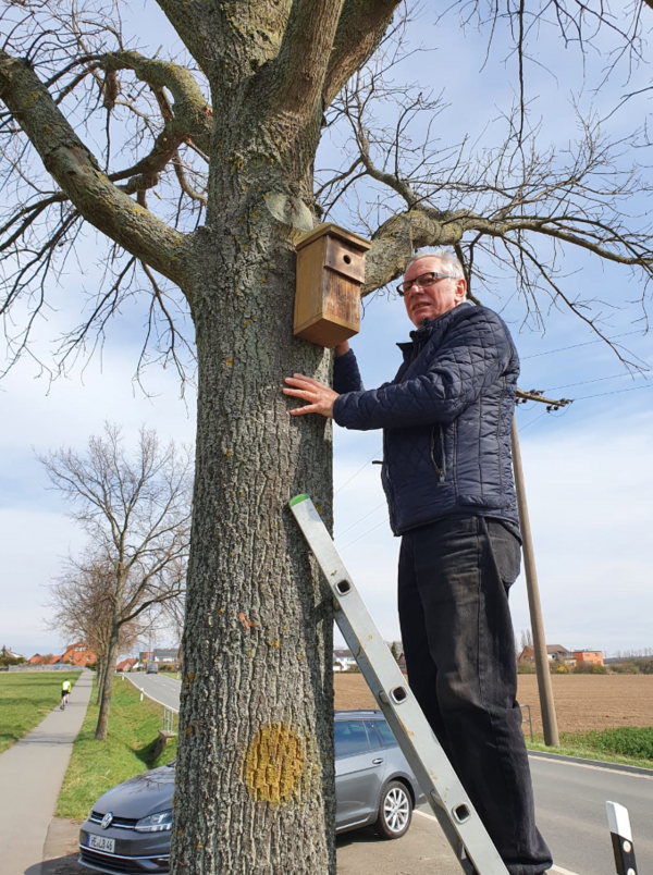 Bild vergr&ouml;&szlig;ern: Foto (Quelle: privat): Lothar Bremer hat gemeinsam mit Hans Erich Kühne Nistkästen in Groß Brunsrode angebracht.