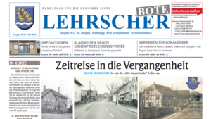 Bild vergr&ouml;&szlig;ern: Die Titelseite des Mai-Boten (Screenshot).