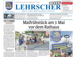 Bild vergr&ouml;&szlig;ern: Die Titelseite des April-Boten (Screenshot).