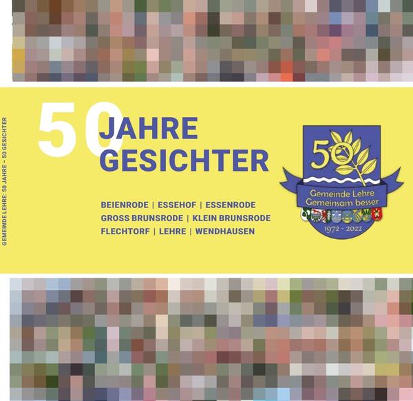 Bild vergr&ouml;&szlig;ern: Foto: (Quelle: Gemeinde Lehre / WAZ): Das Buchcover steht schon, die Gesichter der Geschichtenerzählerinnen und –erzähler sind hier aber noch verpixelt.